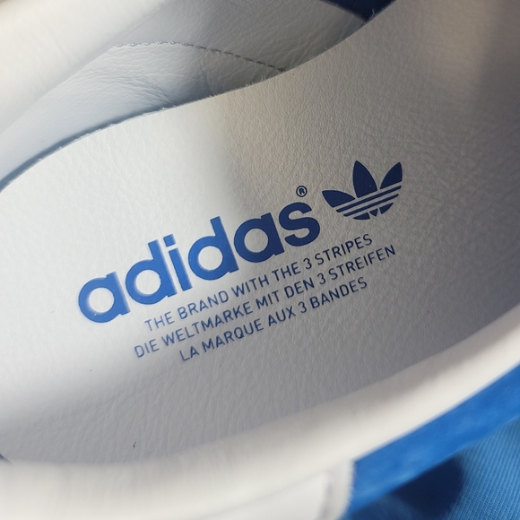 Adidas Men’s Gazelle Indoor Originals Mens Size 11 Blue Bird Gum H06260 Shoes - Picture 10 of 12